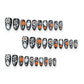 24pcs Halloween Press on Nails Sweet & Cool Jack-o'-Lantern Fake Nail Short Almond Cute & Cuddly Ghost False Nail for Women&Girl