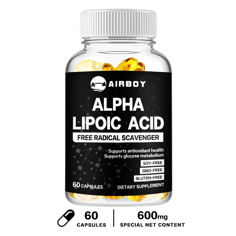 Alpha Lipoic Acid 600mg - Powerful Antioxidant, Skin Care, Protect Liver, Brain and Nerve Health