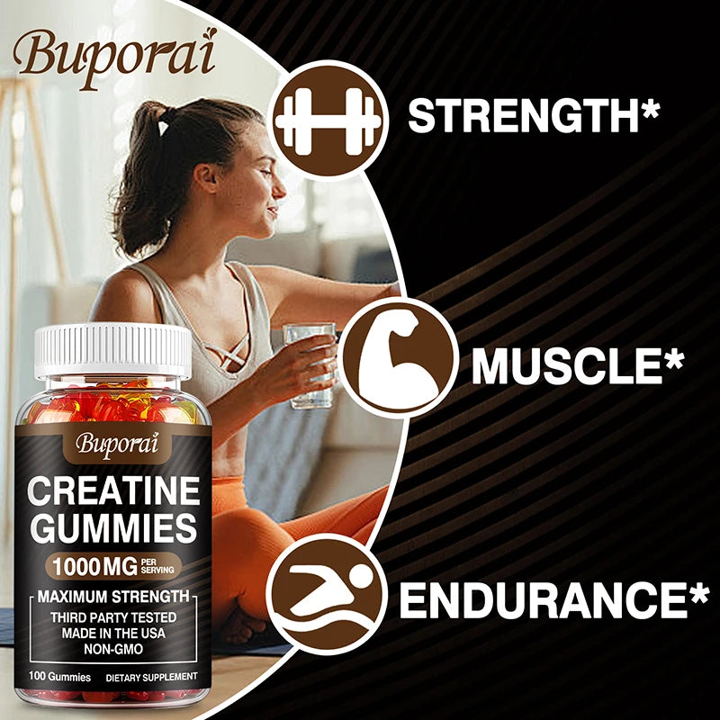 Creatine Monohydrate Gummies - Boost Energy, Build Muscle Mass, and Improve Athletic Performance