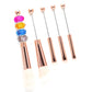 5Pcs Beaded Eyeshadow Brush Diy Beaded Cosmetic Brush Make Up Brushes Tool Kit Metal Handle Durable Eye Makeup Brushes