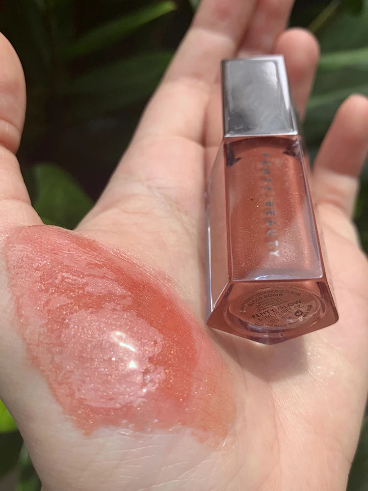 Fenty Diamond Bomb Baby 9ml Universal Lip Gloss and 2.5g Glitter Powder Highlighter Makeup Set for Lips and Face