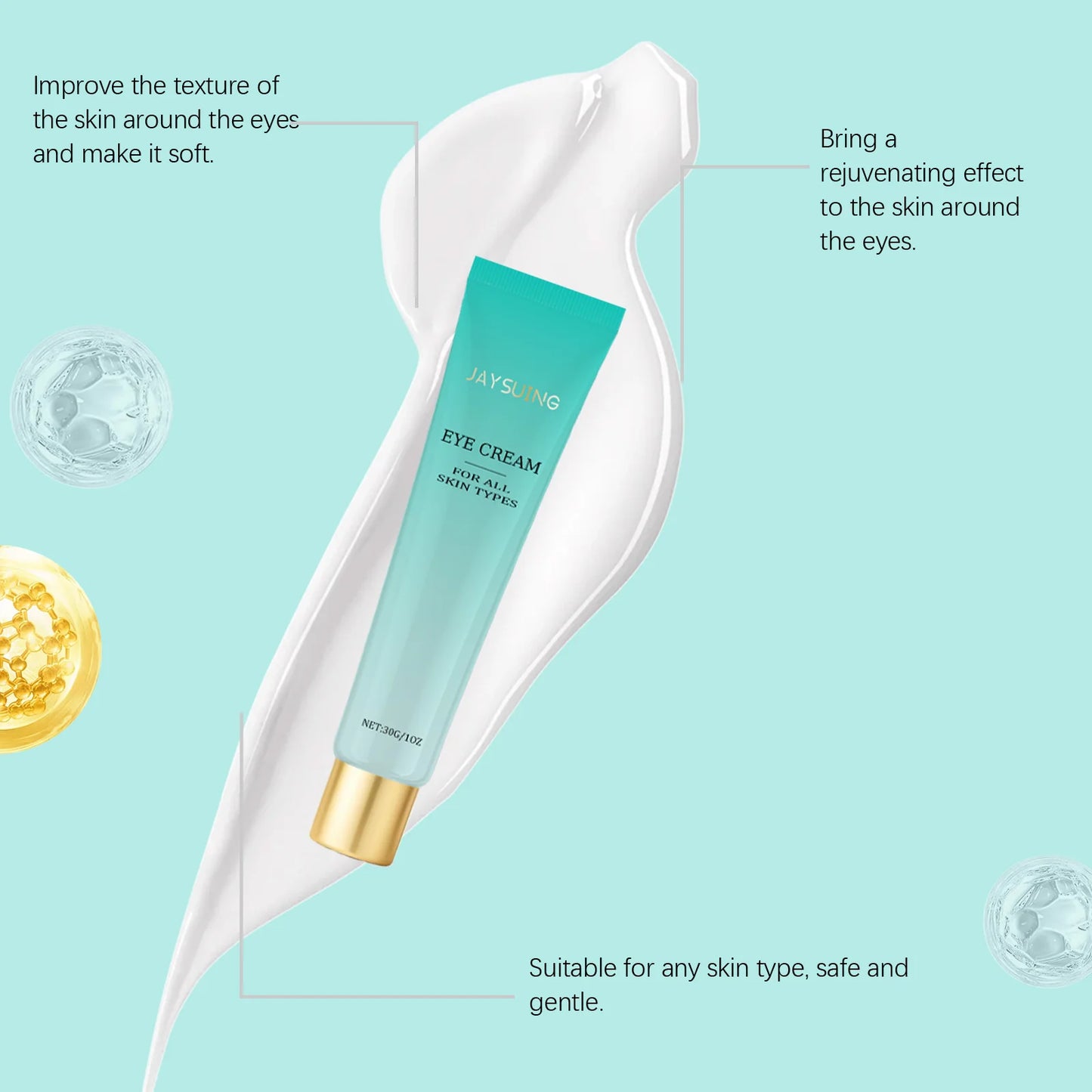 Anti-Aging Eye Cream Remove Fine Lines Dark Circles Improve Puffiness Restore Elasticity Moisturize Firm Brighten Eye Skin Care