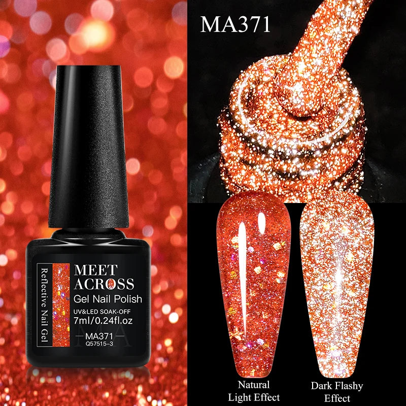 7ml Red Series Cat Magnetic Gel Nail Polish Sparkle Glitter Semi Permanent Nail Art UV Gel Varnish Manicure For Valentines Nails