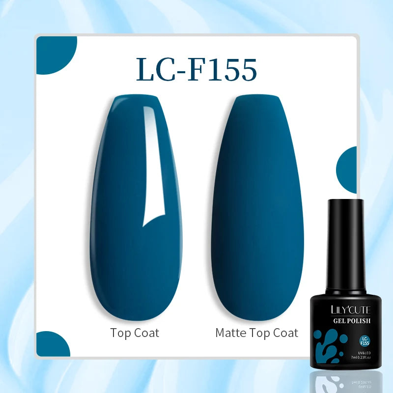 LILYCUTE 7ML Eggshell Gel Nail Polish White Black Material Semi Permanent Autumn Varnish With Any Color Gel Soak Off UV Manicure