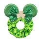 Disney Mouse Ears Velvet Scrunchies Hairband Women Elastic Ponytail Holder Girls Sequin Bow 2023 Kids Party DIY Hair Accessories