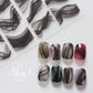 Rose Flower Nail Stickers White Black Silk Ribbon Nail Decal Slider for DIY Nail Decoration 3D Aha Series Manicure Accessories