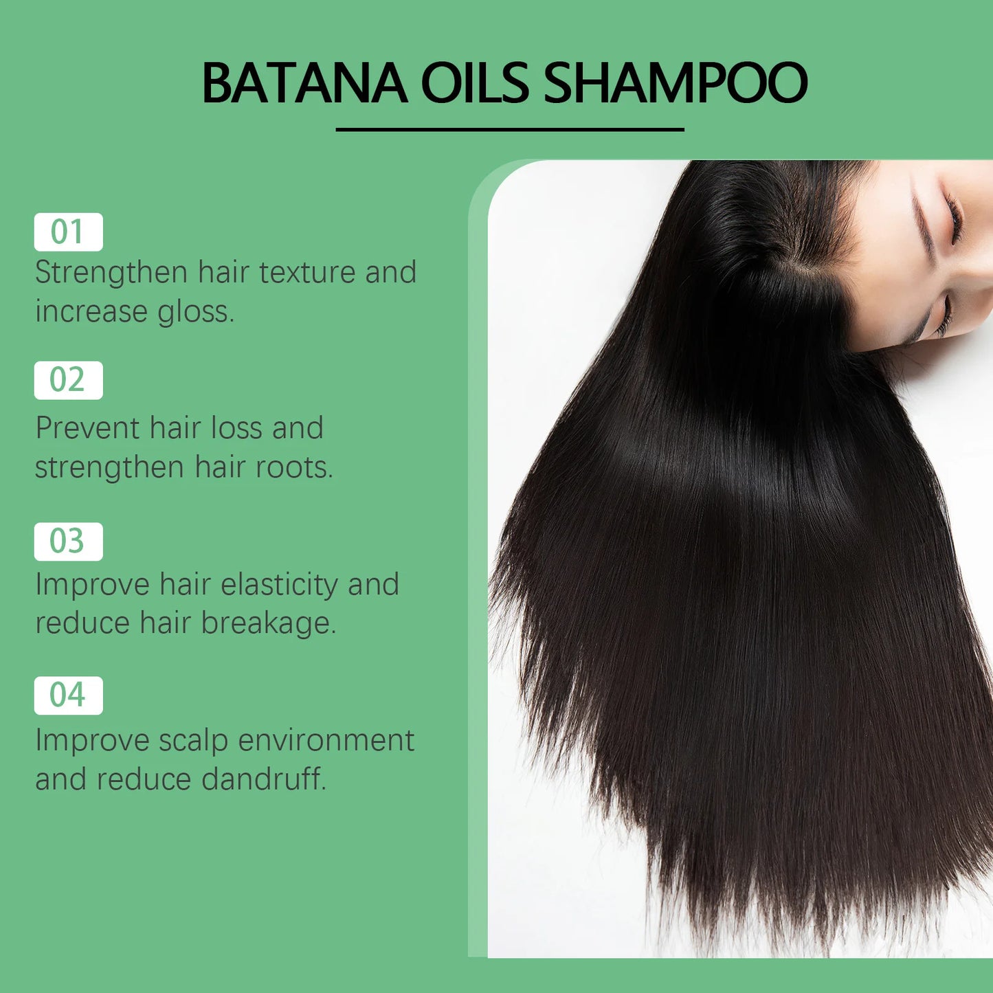 Pure Batana Shampoo Hair Strengthen Moisturizer Restore Damaged Brittle Hair Anti Loss Improve Dandruff Scalp Oil Control Care