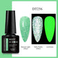 MEET ACROSS 7ml Reflective Glitter Gel Nail Polish Pink Green Purple Sparkling Soak Off UV Gel Polish for Manicure DIY Nail Art