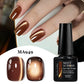 MEET ACROSS Guava & Grape Color Cat Magnetic Gel Green Glass Bead Cat Eye Gel Soak Off UV Gel Nail Art Varnish Salon Home DIY