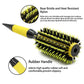 Professional Round Wooden Hair Brush 6 Sizes Boar Bristle Mix Nylon Salon Women Hair Styling Tools Yellow Brazil Hair Curlerl