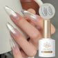 BORN PRETTY 10ml Flow Light White Cat Magnetic Gel Nail Polish Ultra Shine Soak Off UV Gel Mirror Glass Bead Gel Nail Art