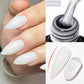 MEET ACROSS 7ml Rubber Base Gel Glitter Nude Pink White 2 In 1 Gel Nail Polish Nail Art Varnish For Nails Winter Autumn Manicure