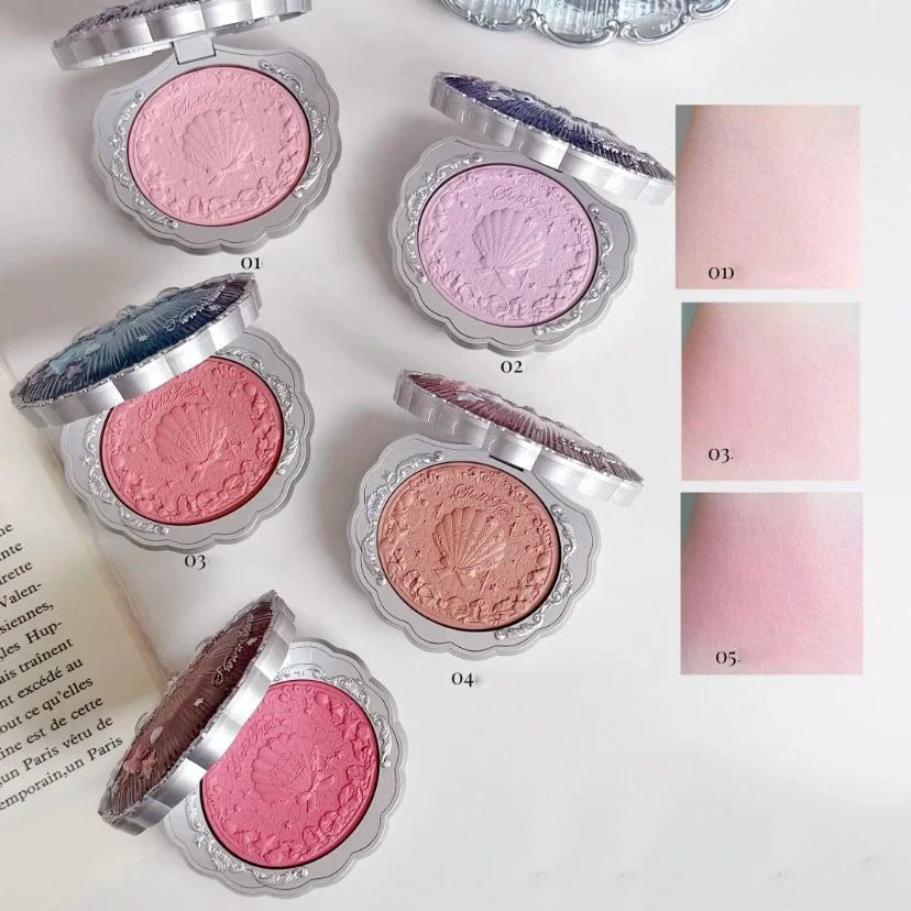 Flower Knows Shells Jewel Makeup Set for Women - Eyeshadow Blush Lip Glaze Full Kit - Gift Set