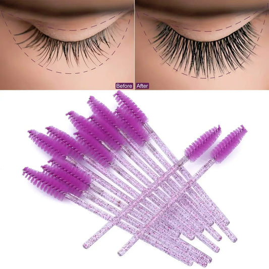 500/1000pcs Disposable Mascara Wands Eyelash Brush Spoolies for Eyebrow Eye Lash Extension Colorful Wholesale Beauty Tools