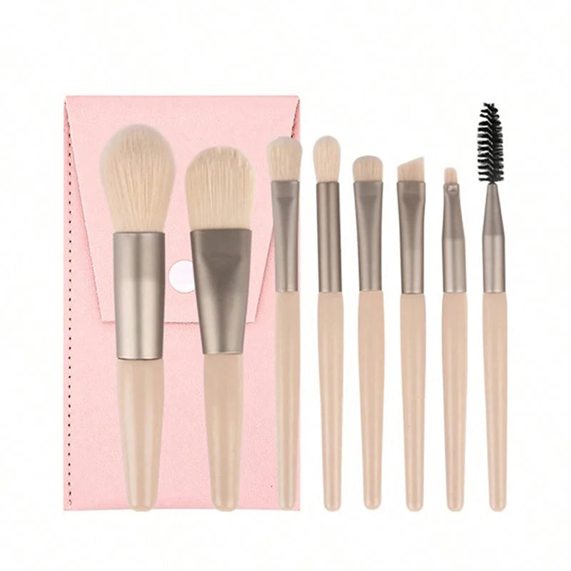 8Pcs Makeup Brush Set Makeup Concealer Brush Blush Loose Powder Brush Eye Shadow Highlighter Foundation Brush Beauty Tools