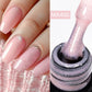 MEET ACROSS 7ml Rubber Base Gel Glitter Nude Pink White 2 In 1 Gel Nail Polish Nail Art Varnish For Nails Winter Autumn Manicure