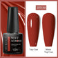MEET ACROSS 7ml Black White Red Gel Nail Polish Glitter Semi Permanent Nail Supplies Gel Vernis for All-Season Nails Design