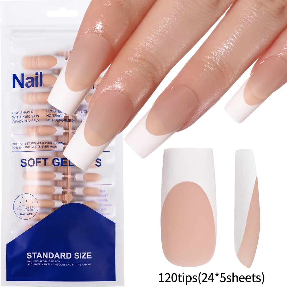 576pcs/Box Colorful Fake Nails Black Red Design Fake Nail Oval Short Square Press On False Nails Mixed Full Cover Nail Tips