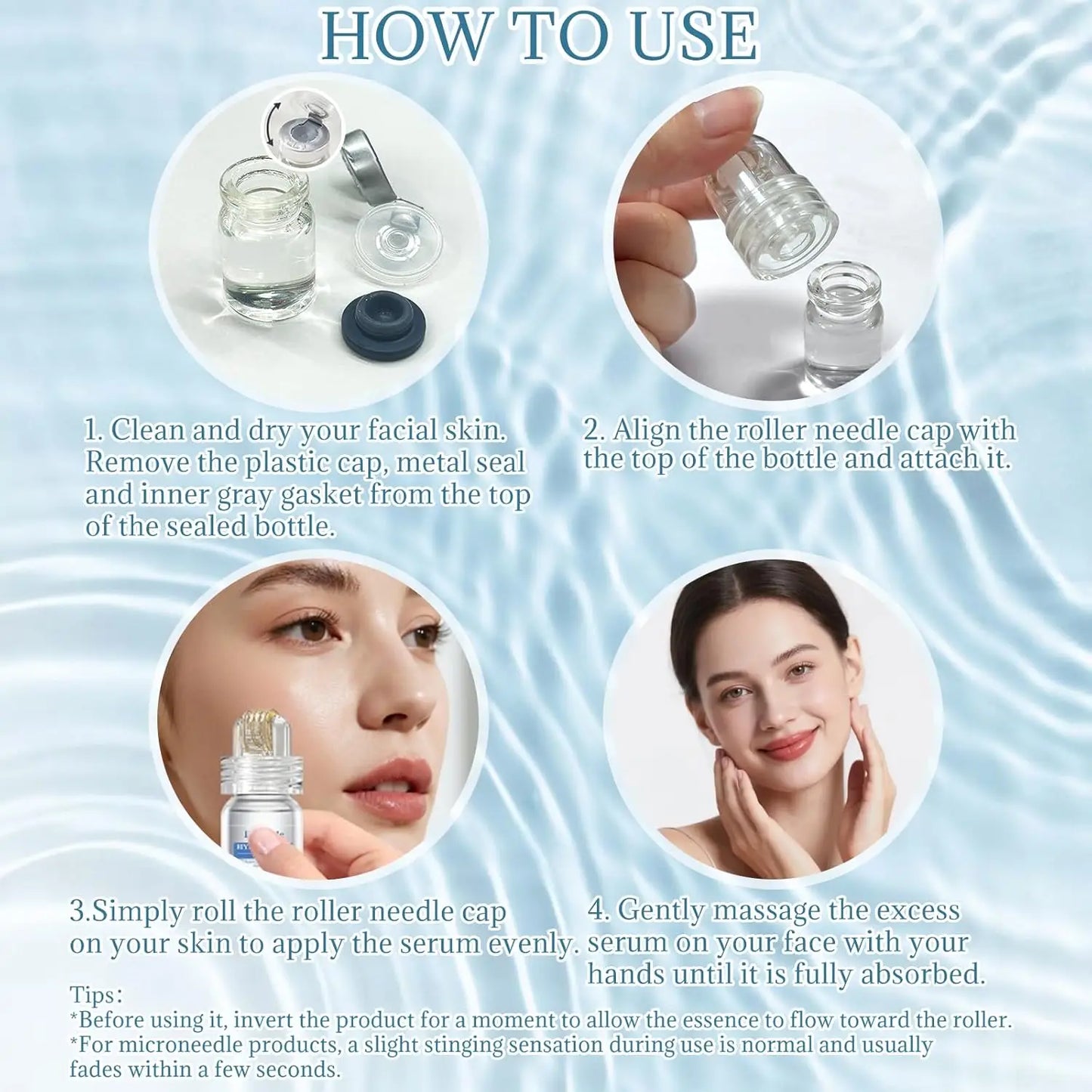 Radiant Flawless Skin Micro Infusion Serum Kit - At Home Facial System Beauty Tool Skin Care for Face | 0.25MM Needle