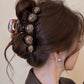 1pc Fashion Pearl Large Simple Elegant Acrylic Hair Claw Hairpin, Suitable For Party, Commute, Outfit Matching, Hair Accessories