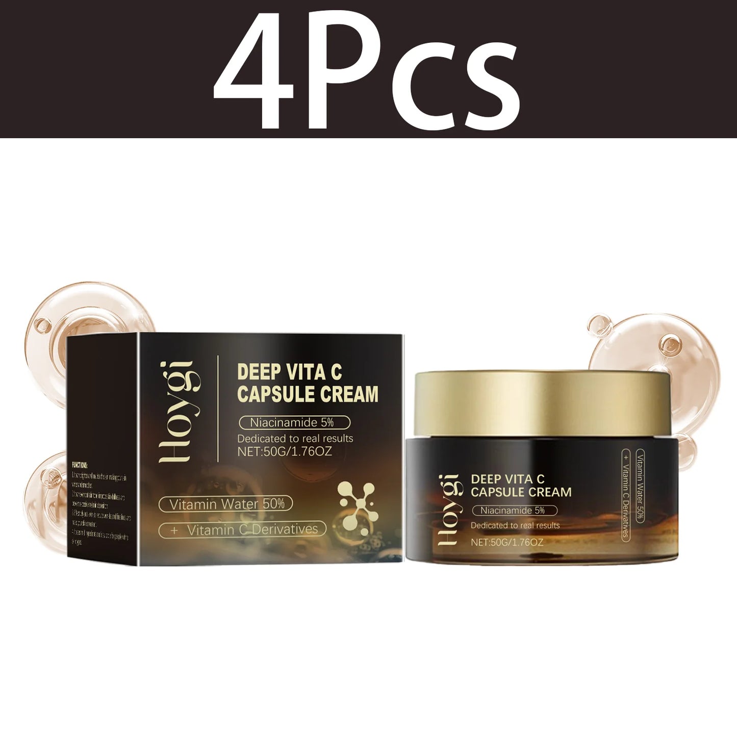 HOYGI Deep Vitamin C Face Cream Moisturizer Wrinkles Skin Radiance Glow Hydration Lightweight Skin Care Anti Aging Brightening