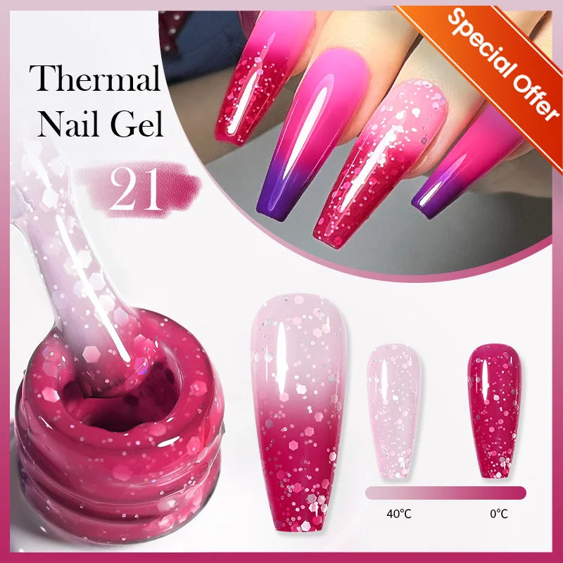 BORN PRETTY 10ml Flow Light White Cat Magnetic Gel Nail Polish Ultra Shine Soak Off UV Gel Mirror Glass Bead Gel Nail Art
