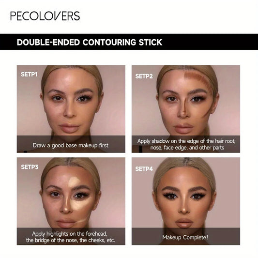Contouring Stick with Double-headed Concealer Highlighter for Three-dimensional Nose Bridge Shadow V Face High Nose Bridge