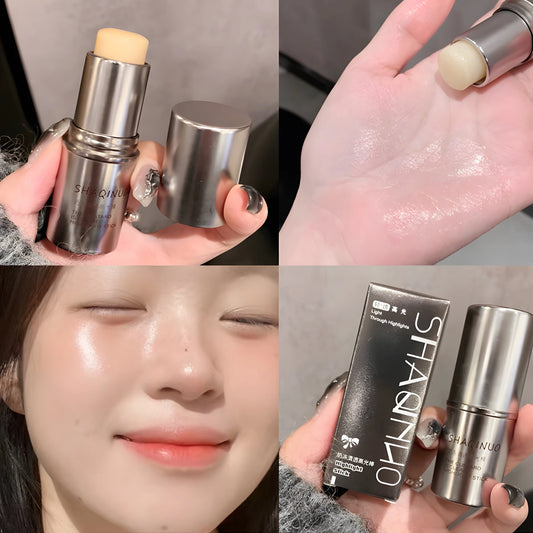 Wet and shiny! Highlighter stick brightens the eyes and contours the eyes with pearlescent silkworms to create a natural and thr