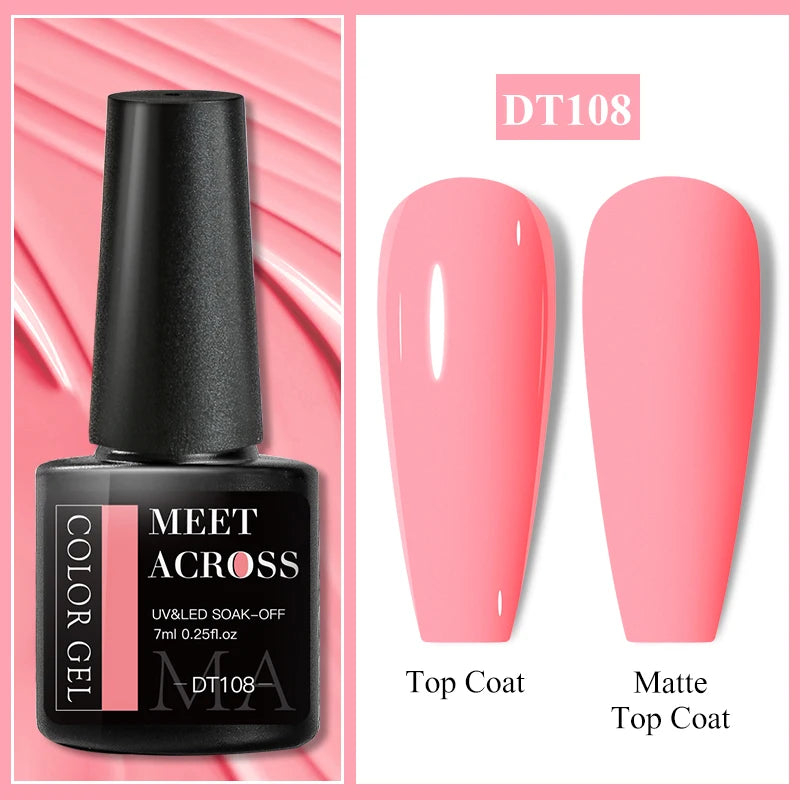 MEET ACROSS Pink Red Cat Eye Gel Nail Polish 7ml Jelly Amber Cat Magnetic Gel Nail Soak Off UV LED Semi Permanent Gel Nail Art