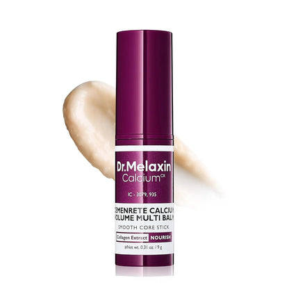 Calcium Multi Balm Stick, Collagen & Elastin Wrinkle Stick, All-in-One Hydrating Lip Balm, Eye Cream, Neck Cream, Makeup Base
