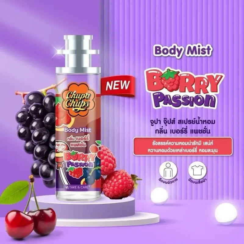 Thai Fruity Perfume,Clothing Fragrance Spray,Sweet Strawberry/Cantaloupe/Grape/Berry Scent,Lady Fresh Body Mist,Summer Deodorant