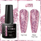 MEET ACROSS 7ml Black White Red Gel Nail Polish Glitter Semi Permanent Nail Supplies Gel Vernis for All-Season Nails Design