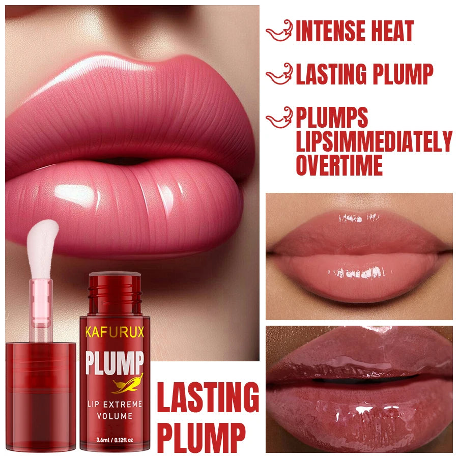 3 Pcs Lip Plump Moisturizing lip Oil Long Lasting Lip Gloss Serum Instant Volumising Essence Oil Repair lip Fine Lines Makeup
