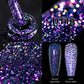 MEET ACROSS 7ml Reflective Glitter Gel Nail Polish Pink Green Purple Sparkling Soak Off UV Gel Polish for Manicure DIY Nail Art