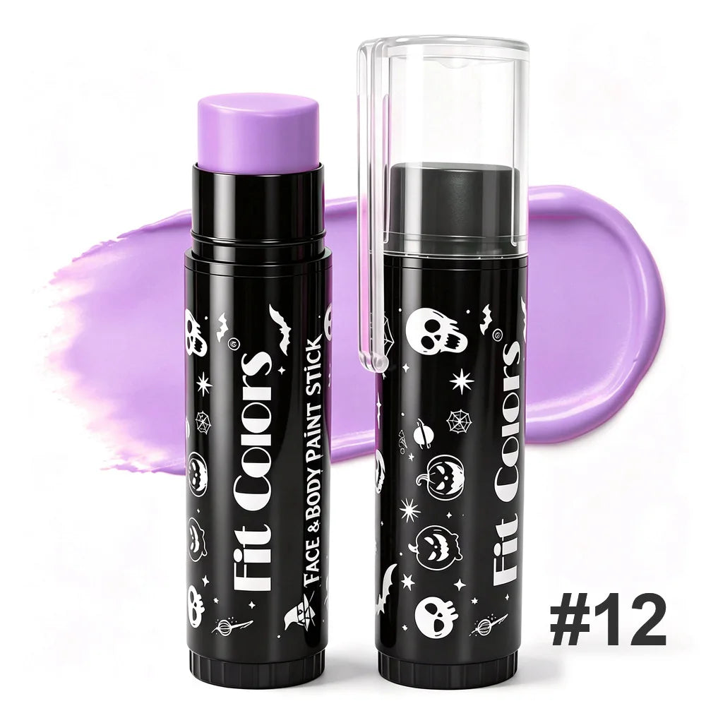 14 Colors Face & Body Paint Stick Halloween Cream Makeup Crayon Highly Pigmented Full Coverage Face Painting for Party Cosplay
