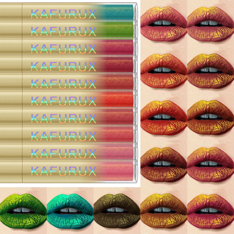14 Colors Bold Intense Glitter Shiny Metallic Lip Glaze High Pigment Lip Tint Korean Makeup Long Lasting Lip Senior Cosmetics