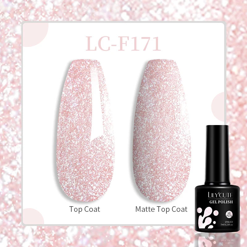 LILYCUTE 7ML Eggshell Gel Nail Polish White Black Material Semi Permanent Autumn Varnish With Any Color Gel Soak Off UV Manicure