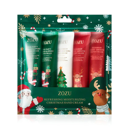 5pcs ZOZU Christmas Hand Cream Sets Moisturizing Refreshing Handcream Nourishing Whitening Anti-aging Hands Skin Care Products