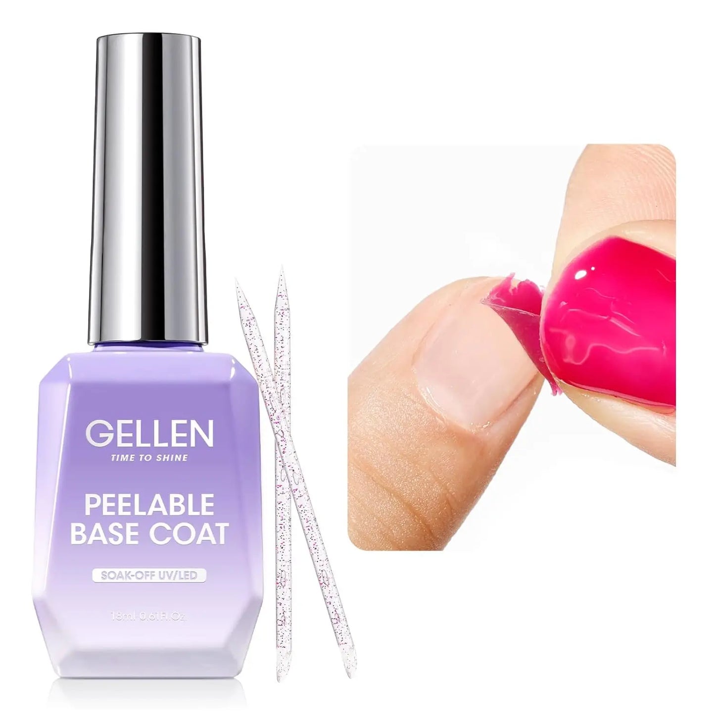 GELLEN Nail Gel Top Coat 18ML Large Bottle Ultra Gloss Superior Shiny Nails Polish Finish Long Lasting Glossy Manicure Art DIY