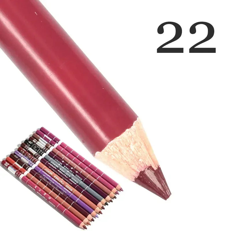 28Color Antifouling Lip Liner Professional Lipstick Pen Precise Waterproof Lip Outline Pencil Lip Makeup Lasting Eyeliner Creamy