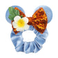 Disney Mouse Ears Velvet Scrunchies Hairband Women Elastic Ponytail Holder Girls Sequin Bow 2023 Kids Party DIY Hair Accessories