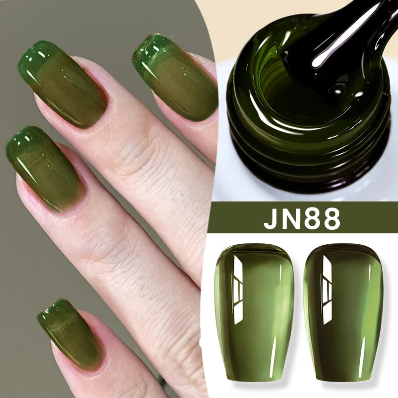 BORN PRETTY 10ml Flow Light White Cat Magnetic Gel Nail Polish Ultra Shine Soak Off UV Gel Mirror Glass Bead Gel Nail Art