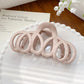Frosted Hollow Hair Claw Bow Hair Clip Crab Elegant Hairpin Women Barrette Solid Headband Simple Korean Fashion Hair Accessories