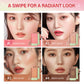 Peach Korean Makeup Contour Body Glitter Highlighter for Face Shading Stick Blush Blush Bronzer Cosmetics Blusher Powder Red