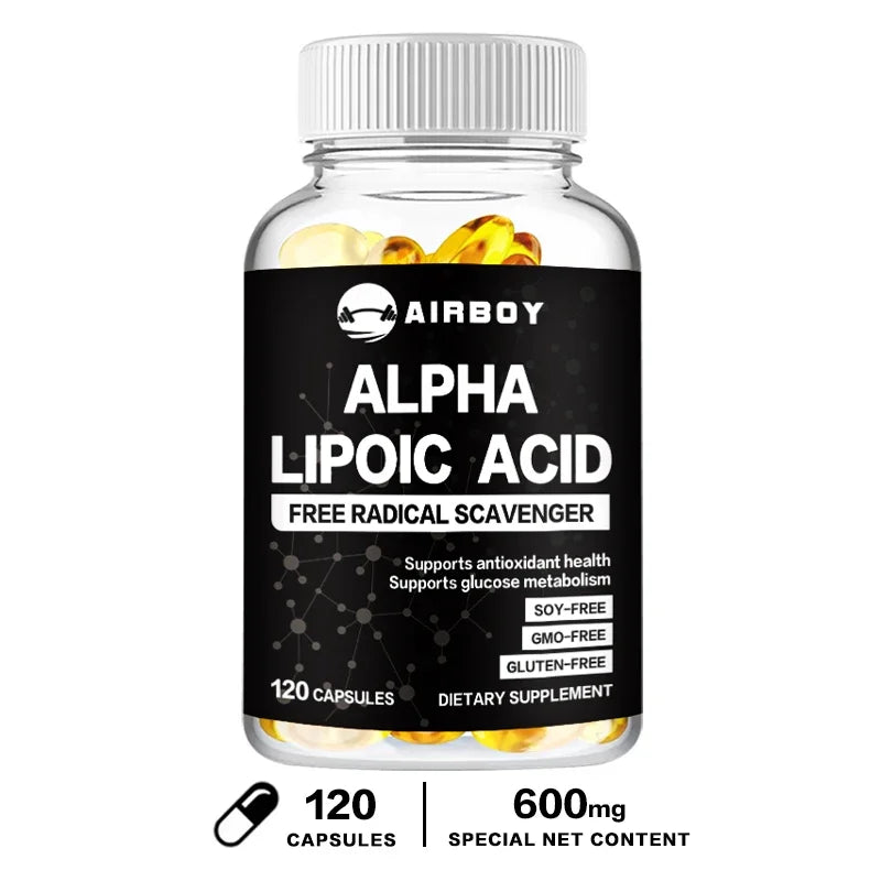 Alpha Lipoic Acid 600mg - Powerful Antioxidant, Skin Care, Protect Liver, Brain and Nerve Health