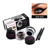 2 bottles of two-color eyeliner gel, durable color rendering, waterproof, non smudging, eyeliner cream with two brushes
