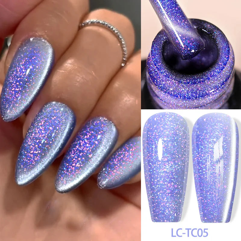 LILYCUTE Thermal Nail Gel Polish 3 Layers Temperature Shiny Color Changing Series Semi Permanent  Soak Off UV Nail Gels Polish