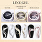 LILYCUTE 5ml Super Bright Silver Metallic Painting Liner Gel Nail Polish Drawing Stripe Graffiti Mirror Pull Line UV Gel Varnish