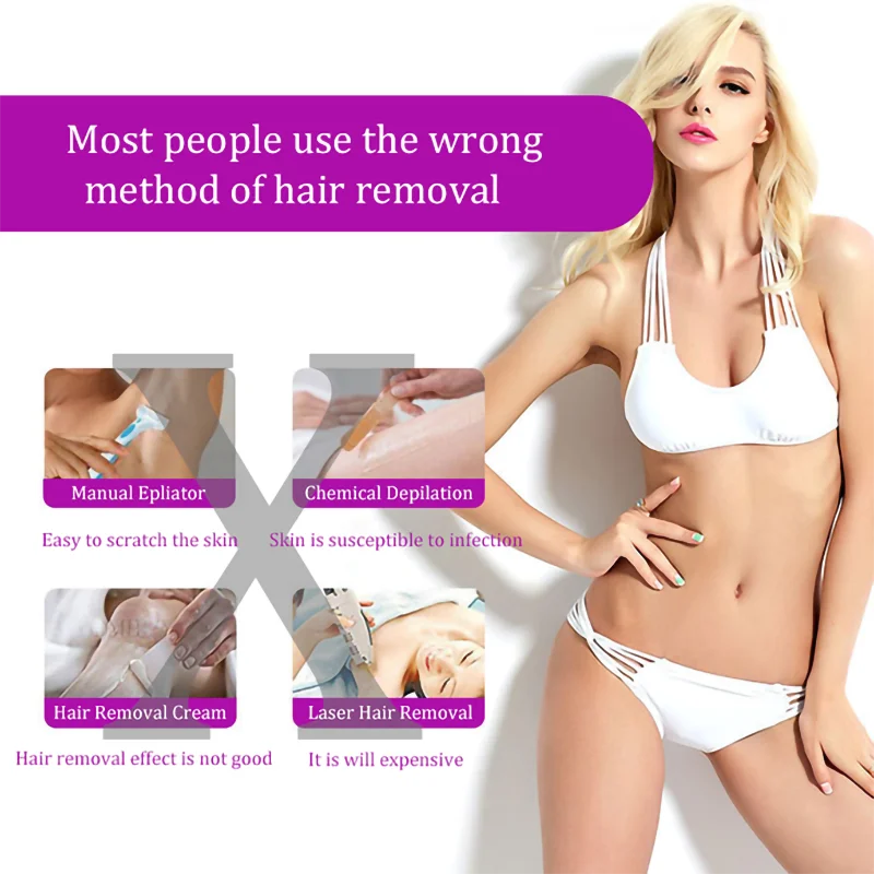 Body Blue-Light Epilator & Induction Electric Hair Remover for Women – Rotary Automatic Shaver for Face, Legs & Sensitive Areas