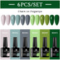 MSRUIOO 6Pcs/Set Colorful Gel Nail Polish Nail Supplies Semi Permanent Soak Off Nail Art Gel Varnish Manicure For Nails